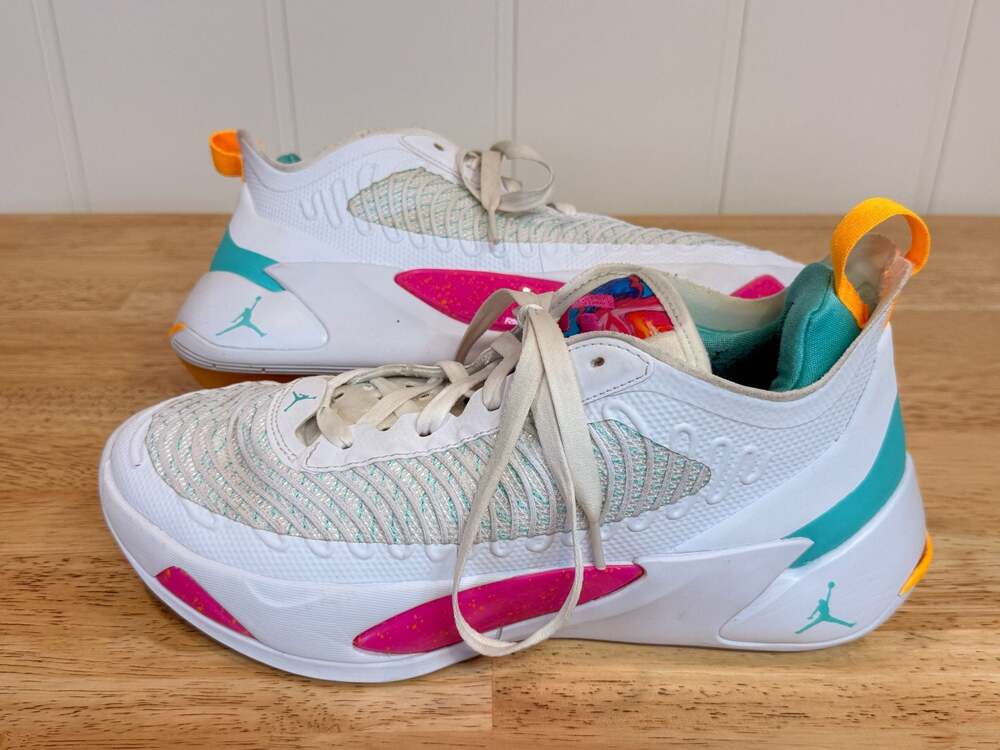 Jordan Luka 1 Imaginarium Basketball Shoes White/Fire Pink-Turquoise